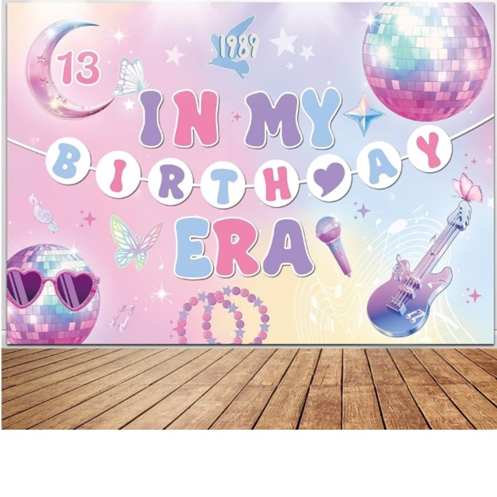 Rantonly Colorful Birthday Party Backdrop